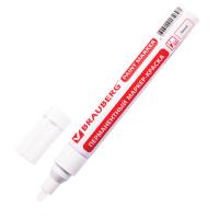 Маркер-краска лаковый 2-4мм, БЕЛЫЙ, нитро-основа, алюминиевый корпус, BRAUBERG, 150878