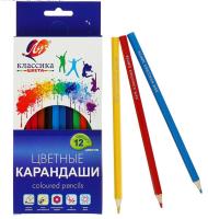 Карандаши цв "Классика" 12 цв шестигранные дерев