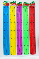 Линейка пластиковая гибкая 30 см цв.ассорти